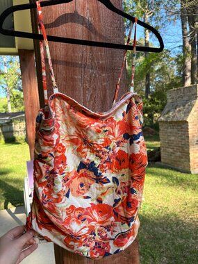 MAEVE Orange, White, and Blue Convertible Top Size Large